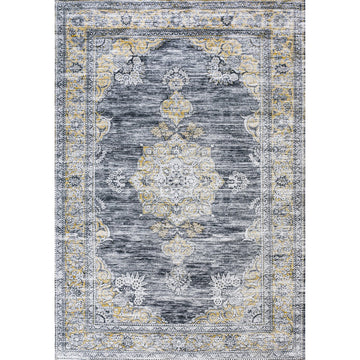 Bausch Bohemian Distressed Chenille Machine-washable Area Rug